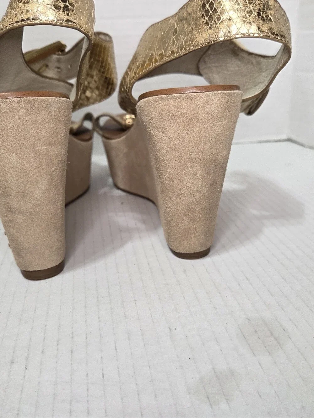 Michael Kors Warren Platform Wedge Sandals Heels